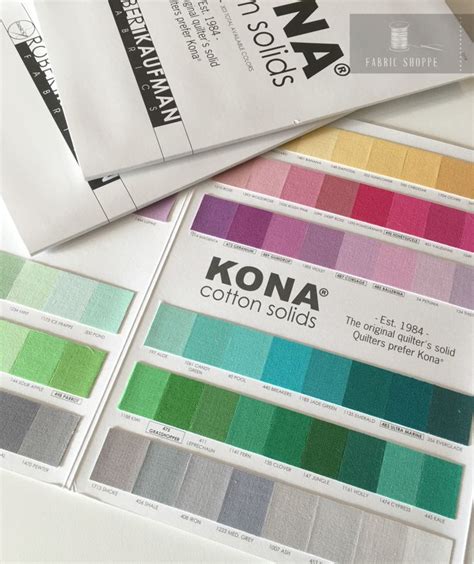 kona cotton solids color card